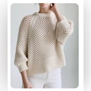 Apiece Apart Ivory Crochet Sweater